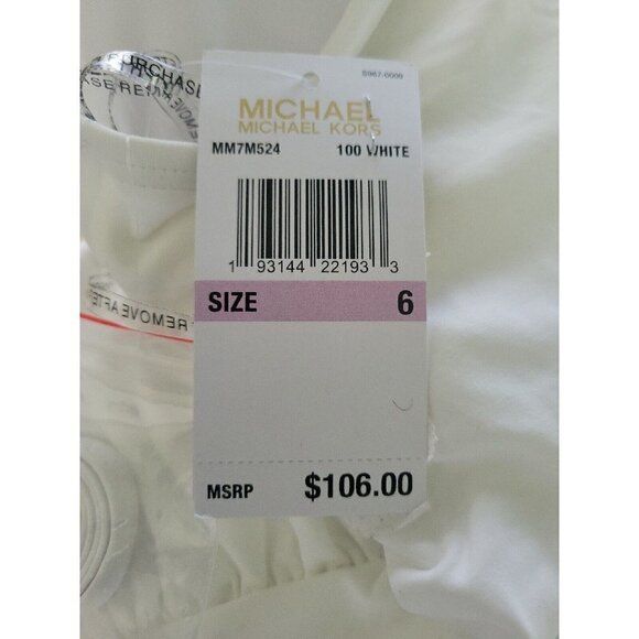 MICHAEL Kors One Shoulder Underwire One Piece Swimsuit - Iconic Solids. Size 6 - Picture 3 of 4